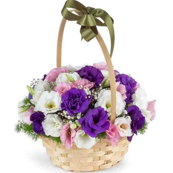  Antalya Çiçek - Sepette Şık Lisyantus Aranjman