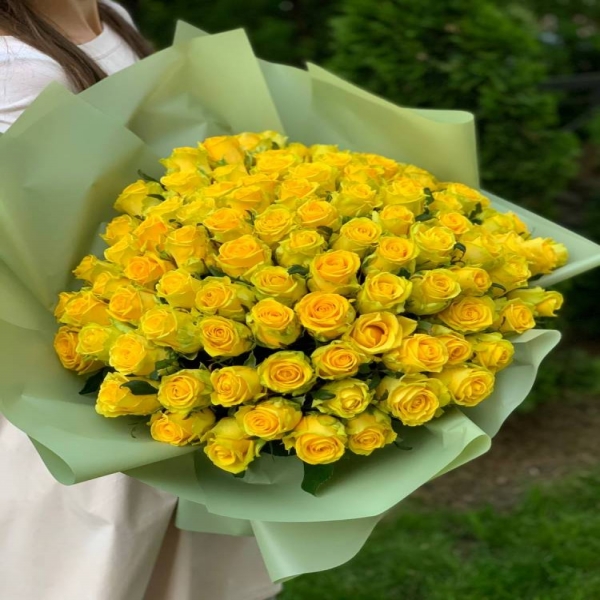  Antalya Çiçekçiler - 101 Adet Sarı Gül