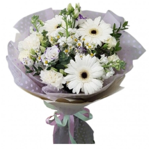  Antalya Çiçek - Gelbera Ve Lisyantus Buketi