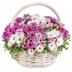  Antalya Çiçekçiler - Sepette Karışık Renklerde Papatyalar