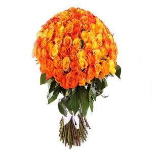  Antalya Çiçek - 101 Adet Turuncu Gül 